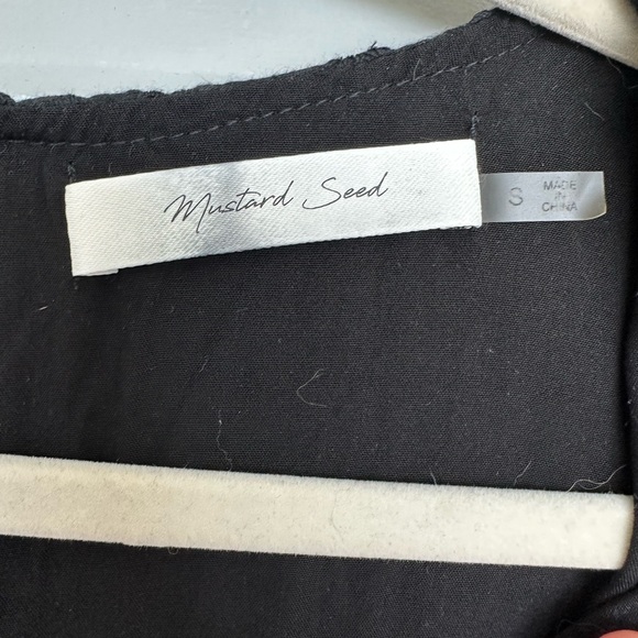 Mustard Seed. Black Eyelet Babydoll Romper. Dress built in Shorts and Pockets! - Picture 5 of 6